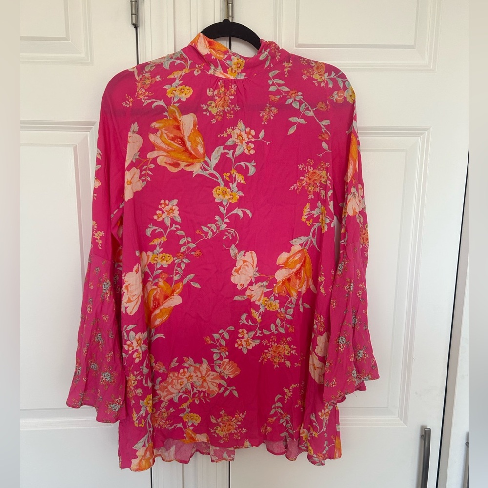 Free People Tate Tunic Retro Mini Dress in Lollipop Combo Pink - Picture 8 of 11